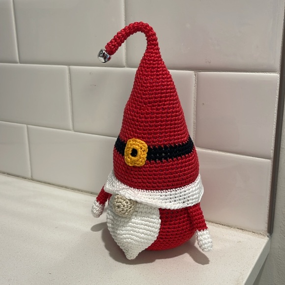 Handcrafted Santa Gnome Seasonal Christmas Crochet Decor Winter - Picture 3 of 12